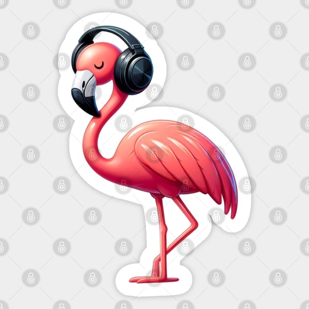 Music-loving flamingo fun! Sticker by Mas Design